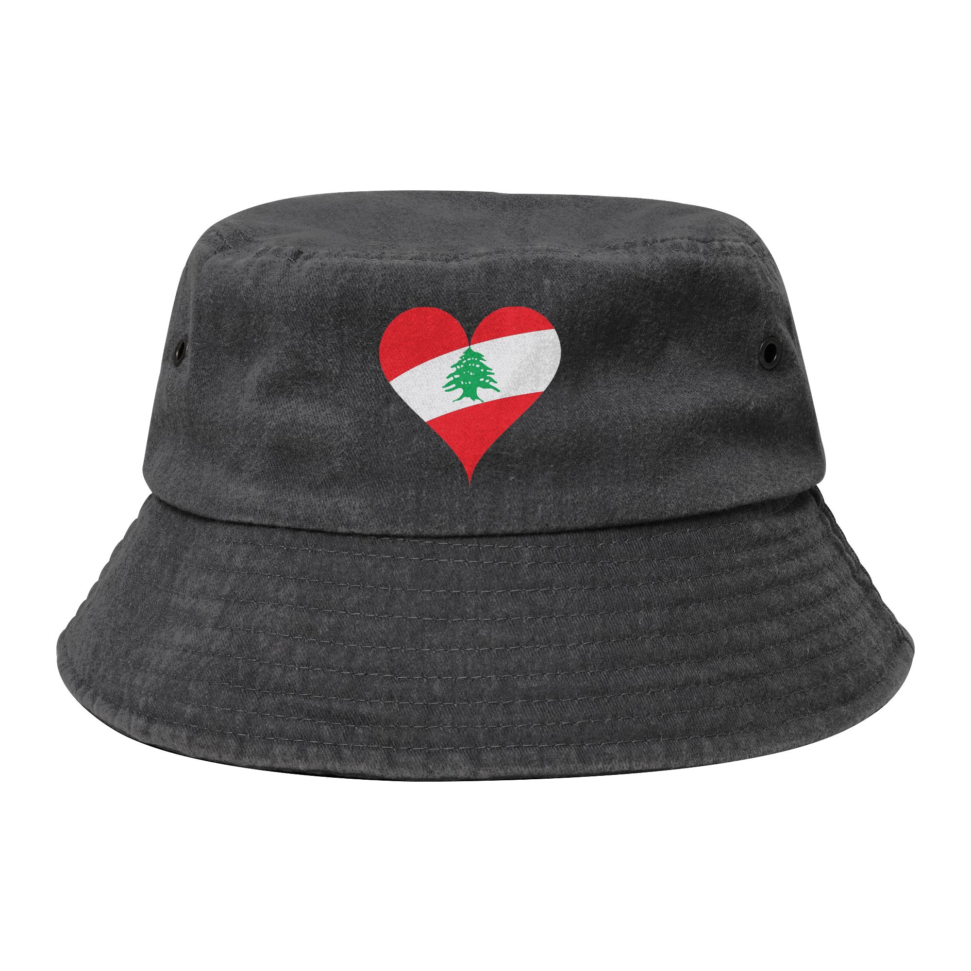 Women Accessories Lebanon - Lebanon Flag Heart Women Men Bucket