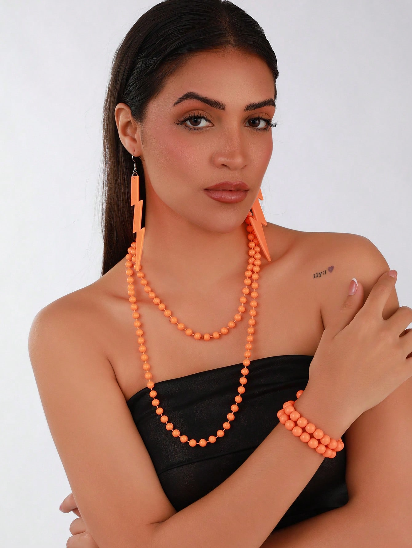 Women'S Accessories In The 80S - 80s Retro Neon Pink Lightning Bolt