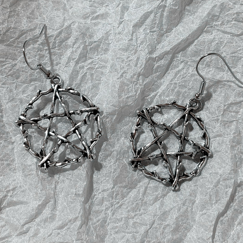 Women'S Emo Accessories - Vintage Goth Gothic Five-pointed star Dangle