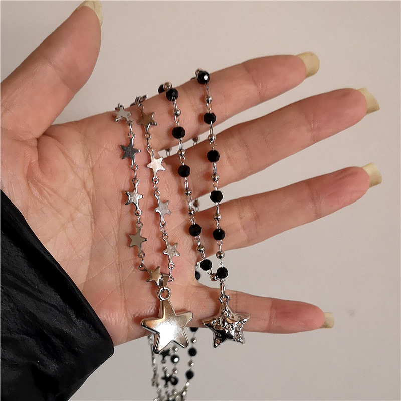 Women'S Emo Accessories - Kpop Cool Punk Vintage Star Pendant