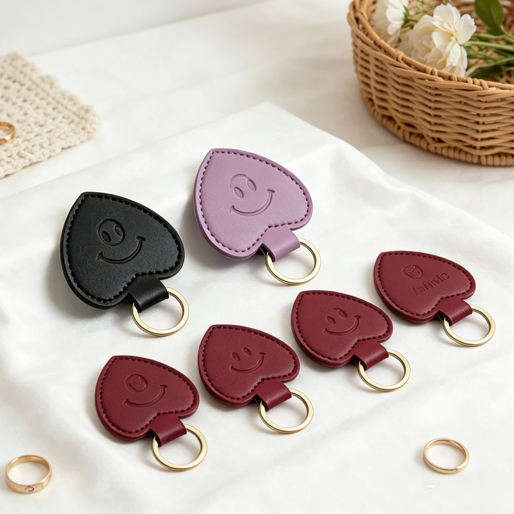 Women Accessories Business - Bulk Personalized Logo Heart-Shaped PU Leather