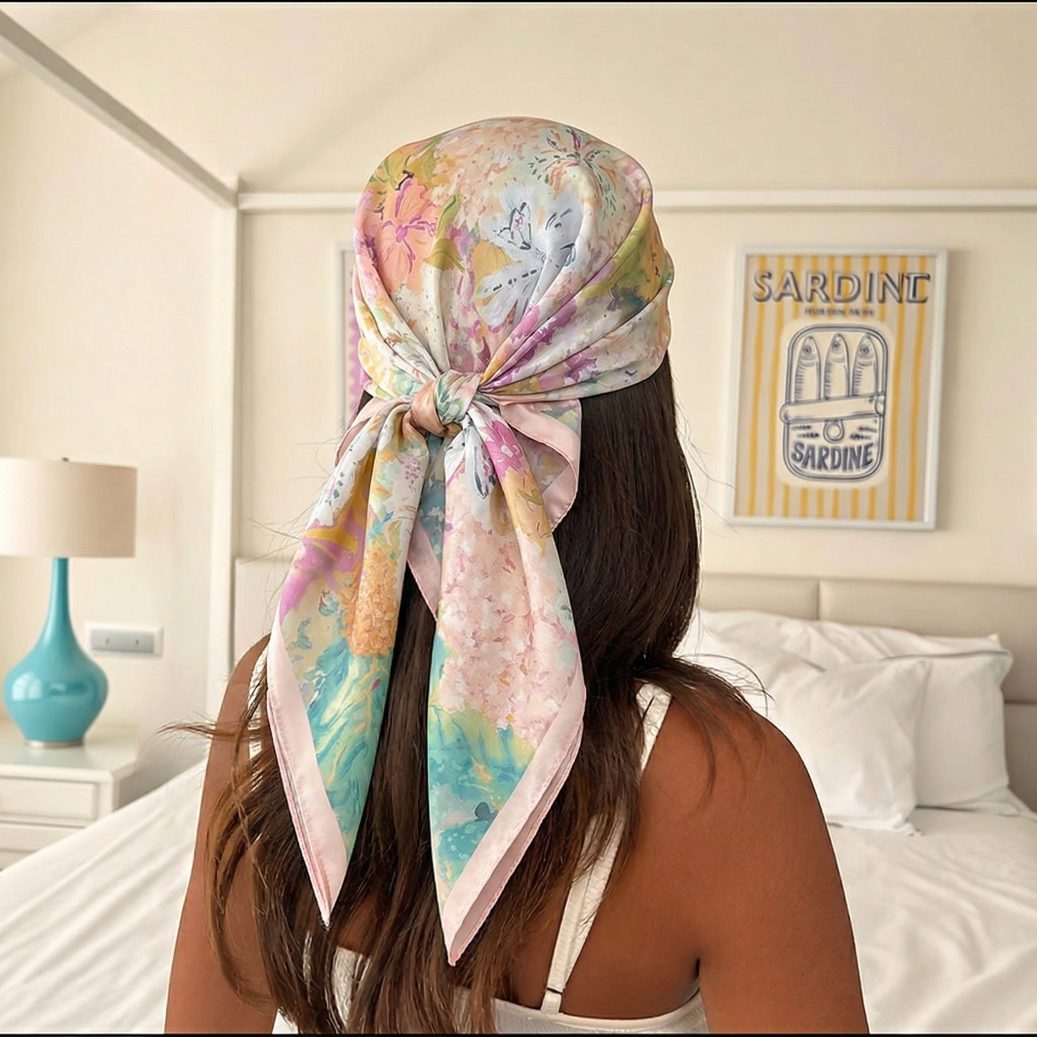 Silk Scarf Square - 70*70cm Square Silk Scarf for Women