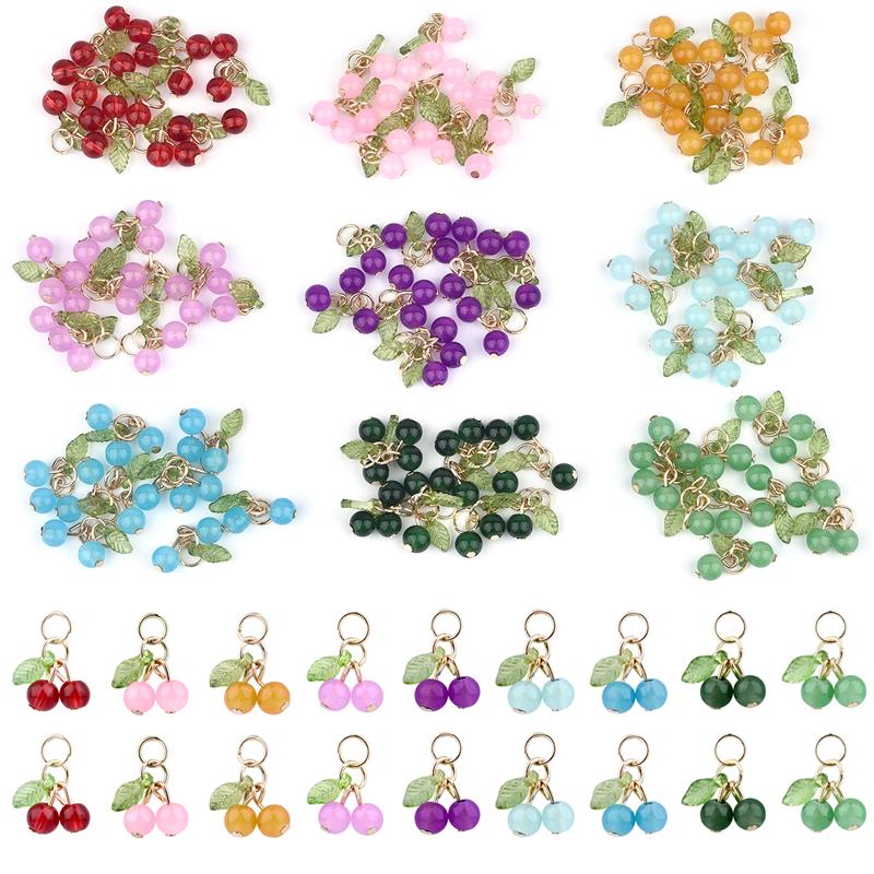 Women'S Red Accessories - 10Pcs/lot Fashion Delicious Red Cherry Keychain