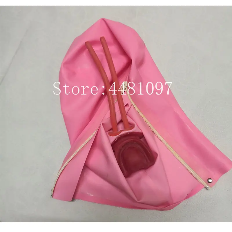 Pink Transparent Latex Hood wi - đánh giá và giá Women'S Red Accessories
