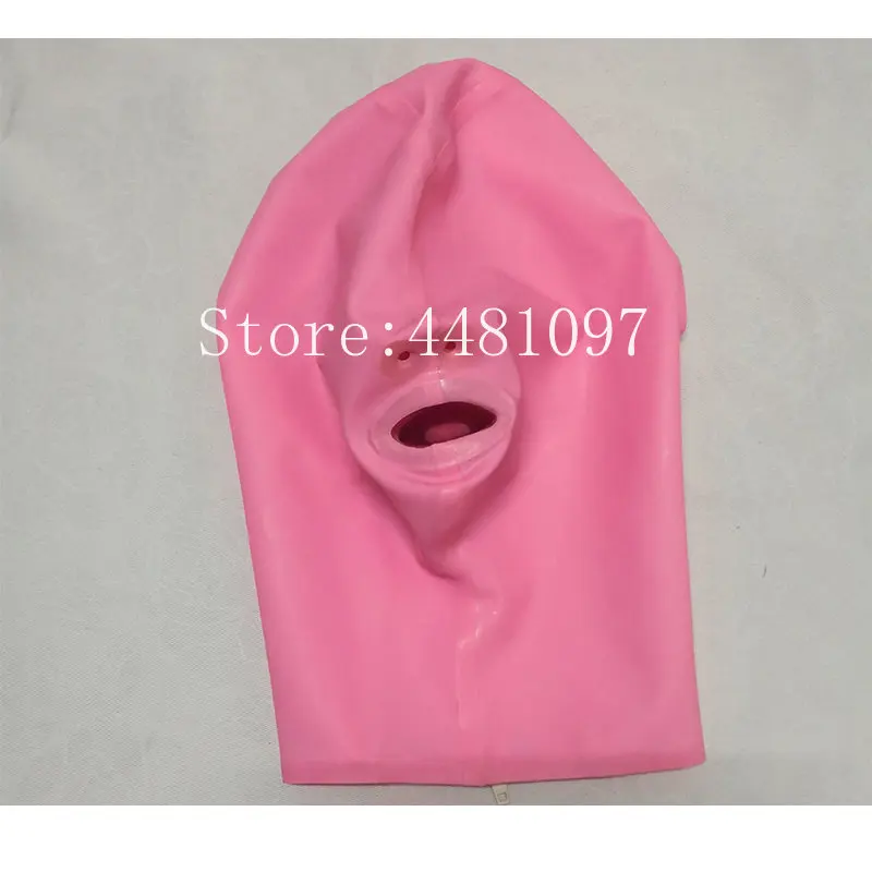 Pink Transparent Latex Hood wi - đánh giá và giá Women'S Red Accessories