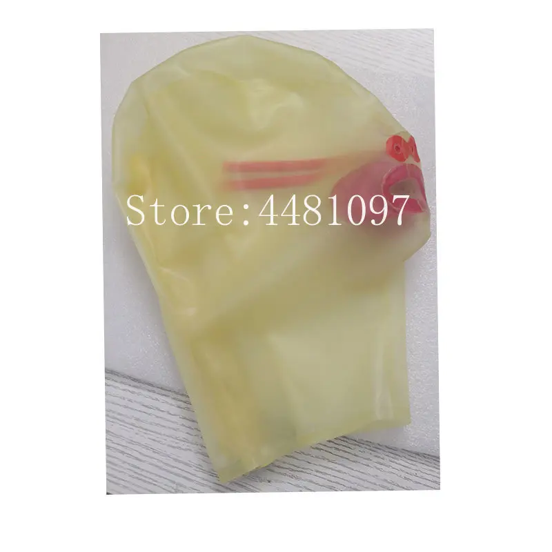Pink Transparent Latex Hood wi - đánh giá và giá Women'S Red Accessories