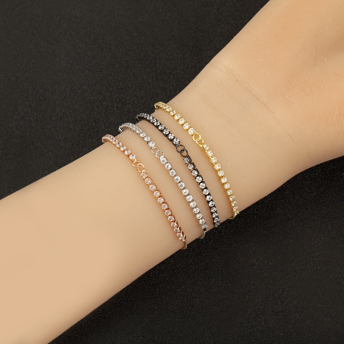 Nidin Hot White Zircon Paralle - đánh giá và giá Women Accessories Bracelet