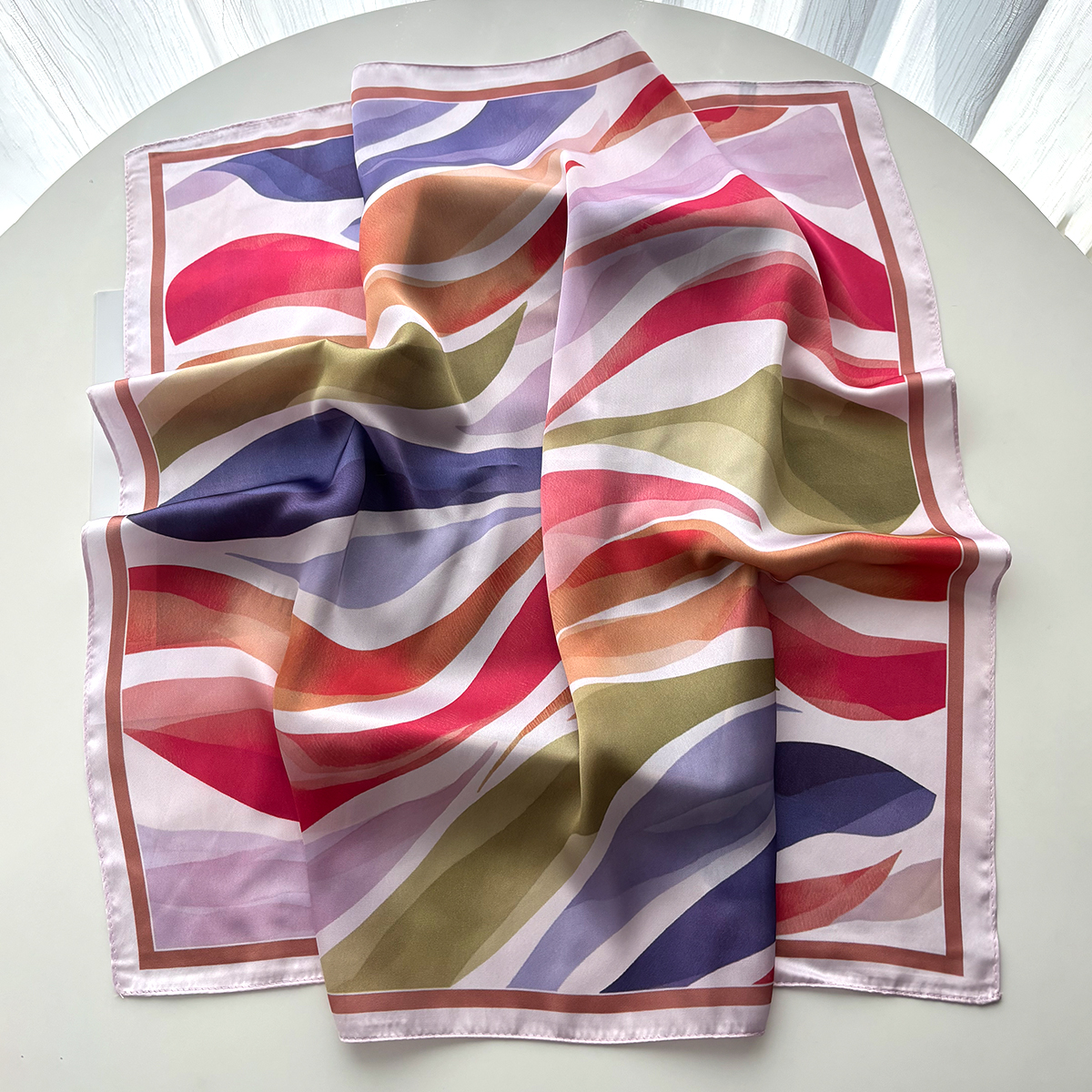 Design Print Women Silk Imitat - đánh giá và giá Silk Scarf Square