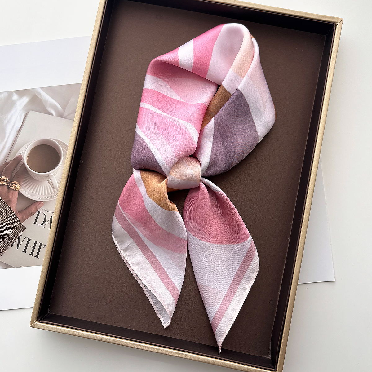 Design Print Women Silk Imitat - đánh giá và giá Silk Scarf Square