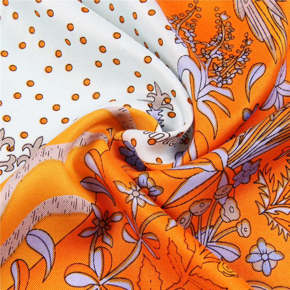 Manual Hand Rolled Twill Silk  - đánh giá và giá Silk Scarf Square