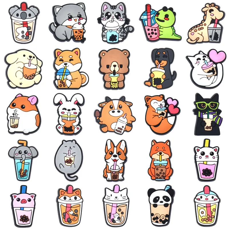 Fox Drinking Milk Tea Shoe Cha - đánh giá và giá Women'S Accessories For Crocs