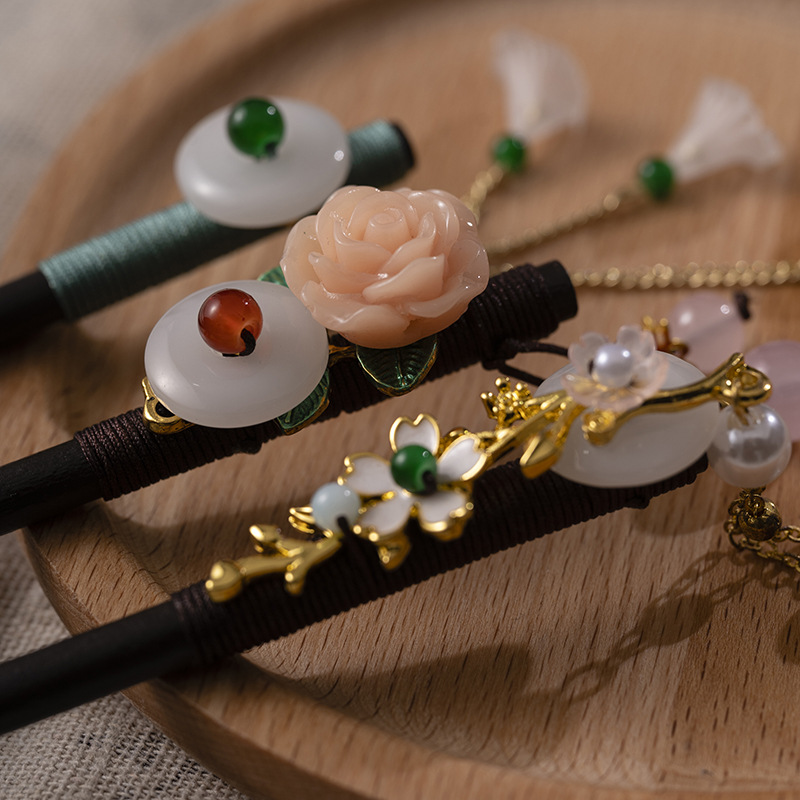 1Pc Wooden Hairpin Headdress f - đánh giá và giá Women Accessories Aesthetic
