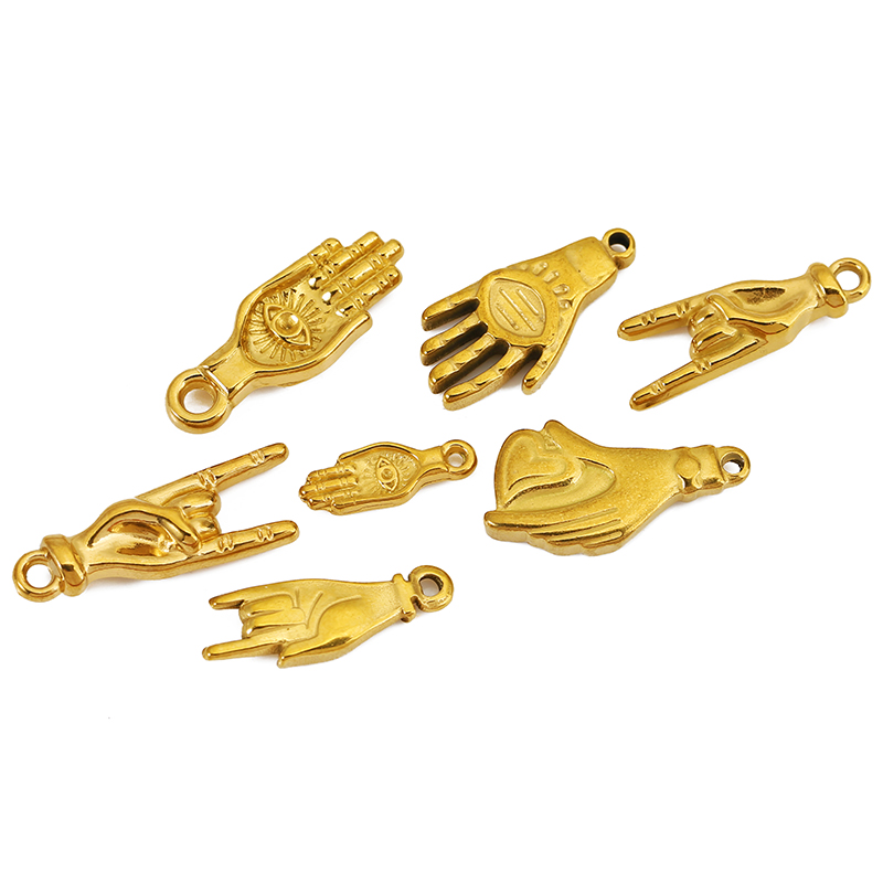 5pcs Stainless Steel Palm Eyes - đánh giá và giá Women Accessories Bracelet
