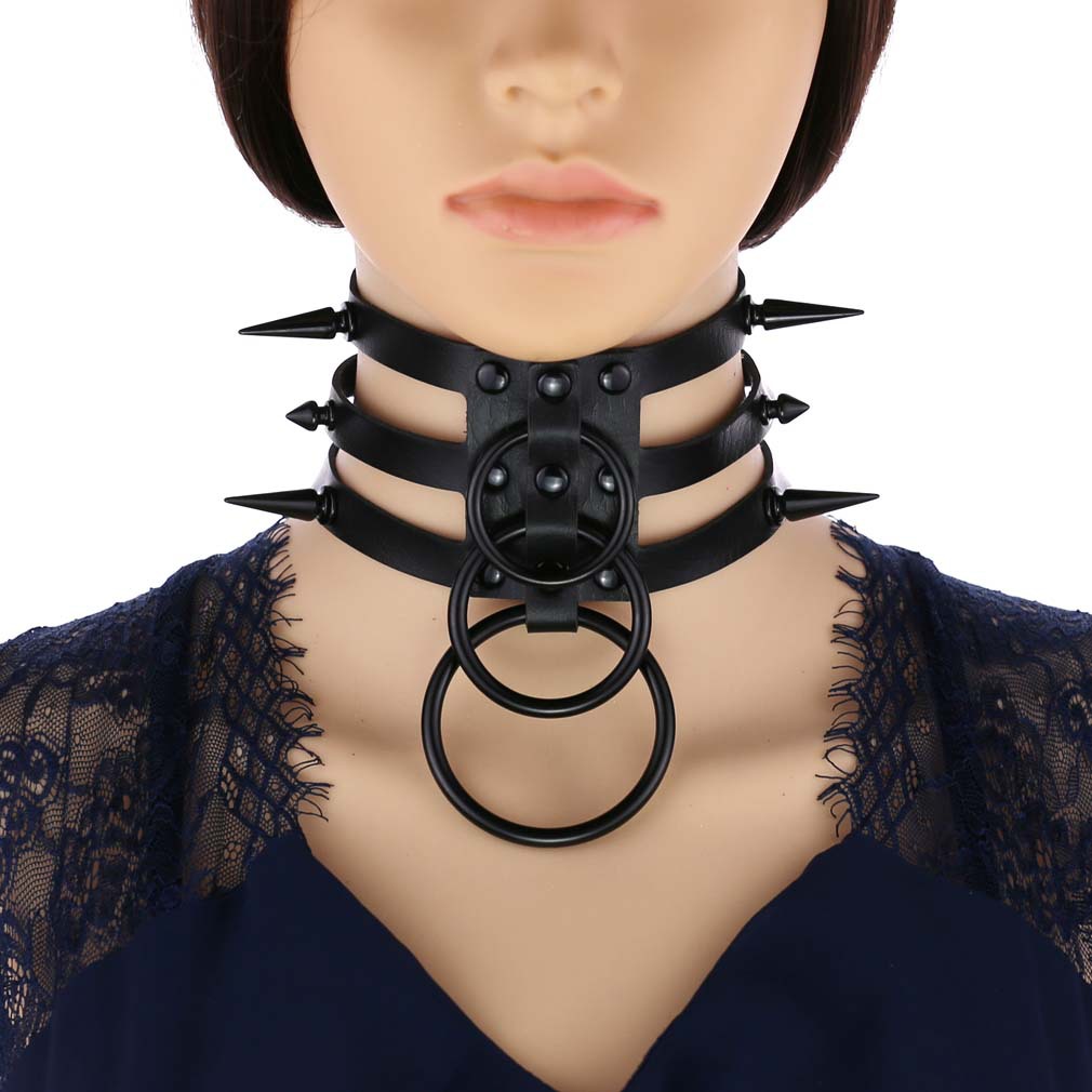 Fashion Women Men Black Rivet  - đánh giá và giá Women'S Emo Accessories