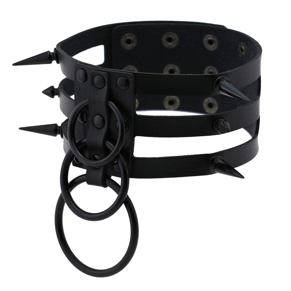 Fashion Women Men Black Rivet  - đánh giá và giá Women'S Emo Accessories