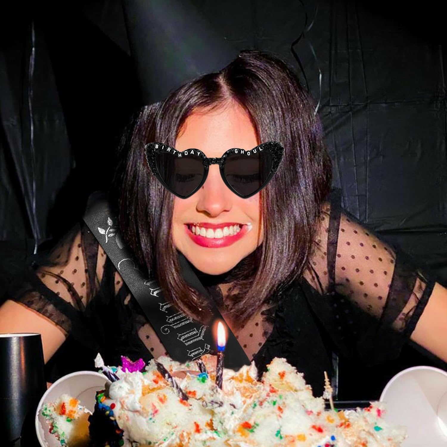 Goth Birthday Sash and Sunglas - đánh giá và giá Women'S Emo Accessories