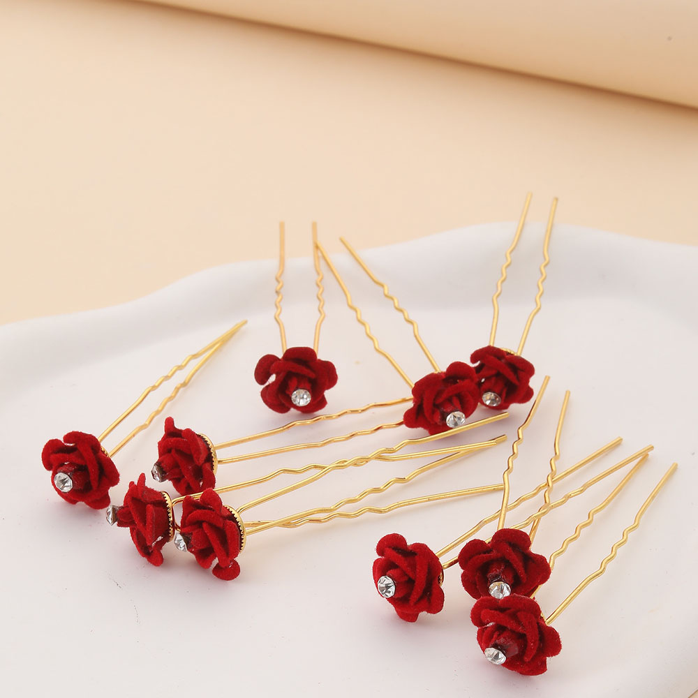 10Pcs Rose Hair Accessories We - đánh giá và giá Women'S Red Accessories