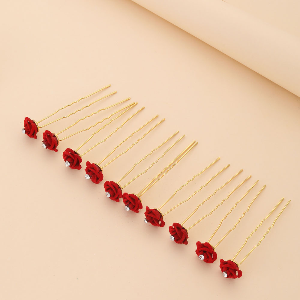 10Pcs Rose Hair Accessories We - đánh giá và giá Women'S Red Accessories