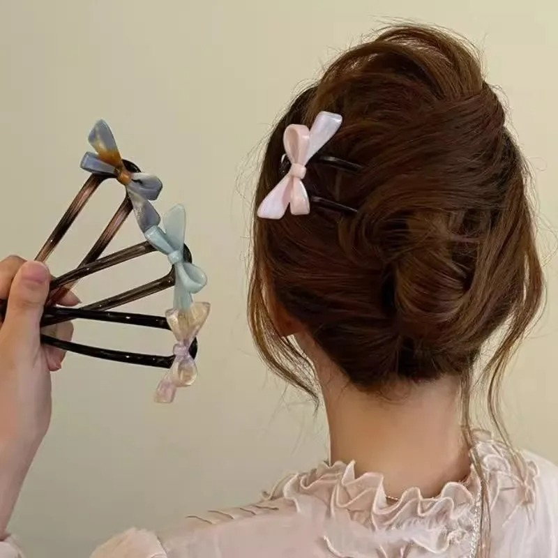 1 piece, sweet bow U-shaped ha - đánh giá và giá Women Accessories Aesthetic