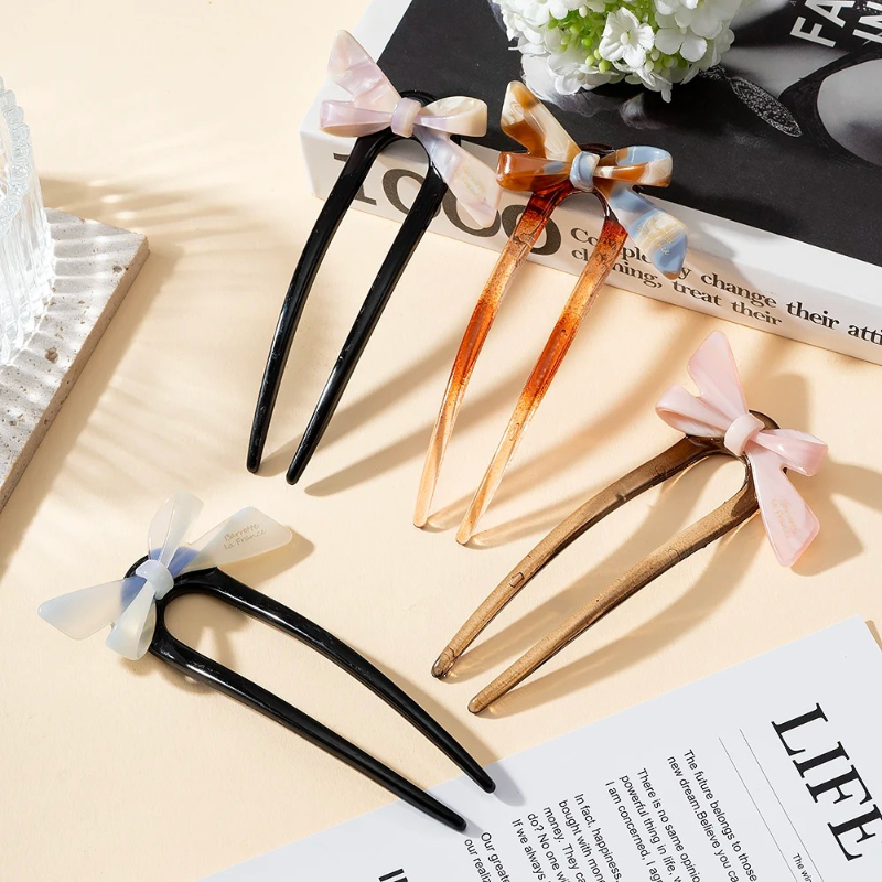 1 piece, sweet bow U-shaped ha - đánh giá và giá Women Accessories Aesthetic