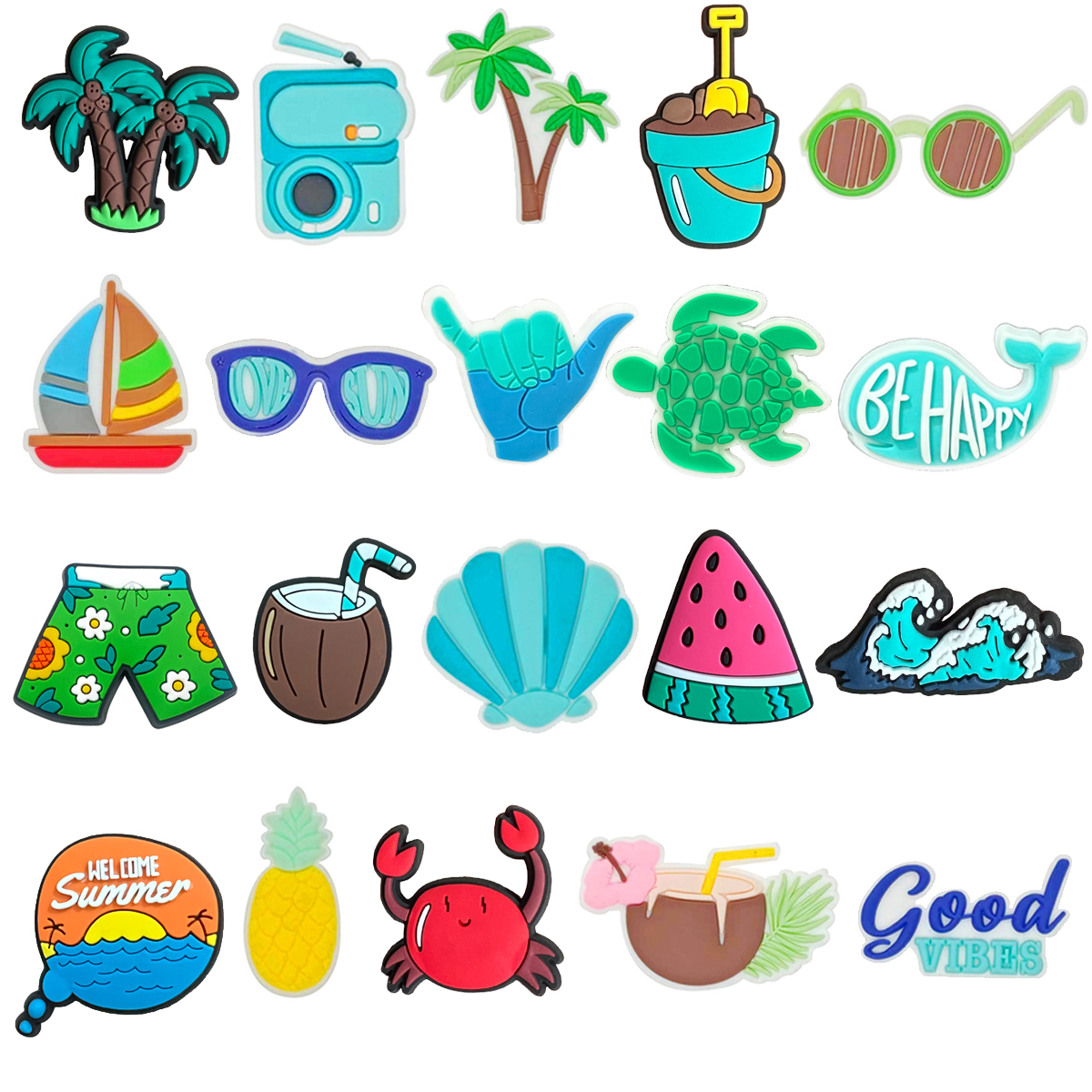 Summer Beach Coco Shoe Charms  - đánh giá và giá Women'S Accessories For Crocs
