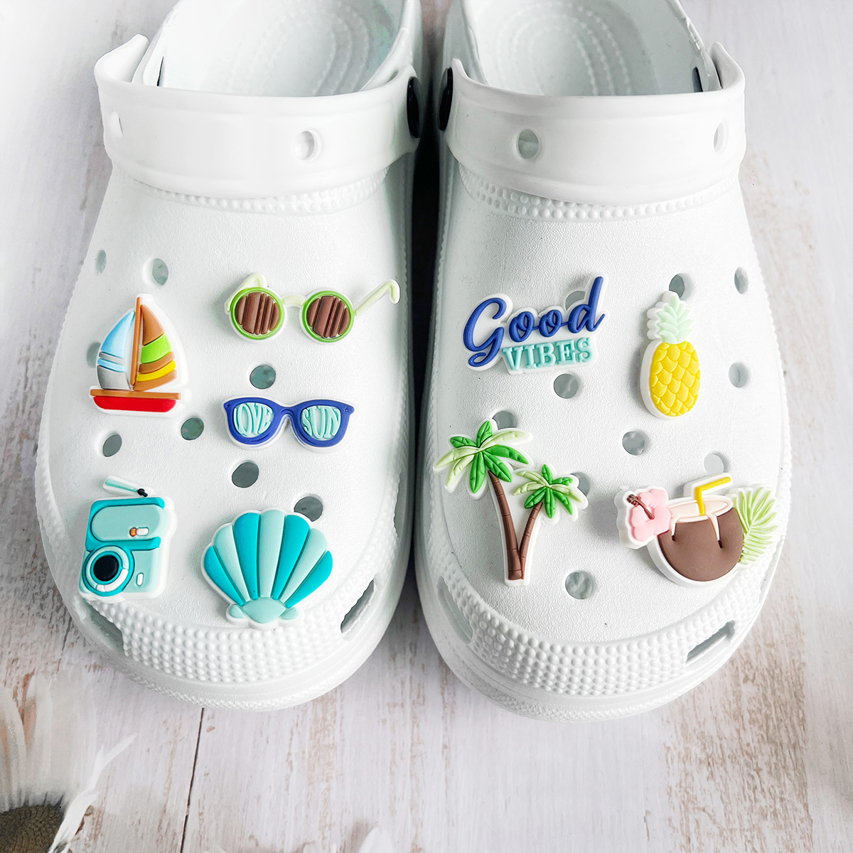 Summer Beach Coco Shoe Charms  - đánh giá và giá Women'S Accessories For Crocs