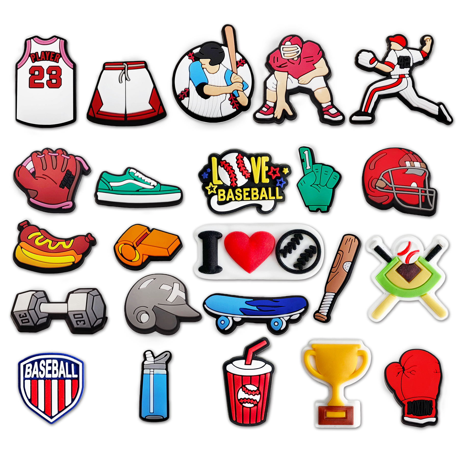Hot 1Pcs PVC Love Baseball Sho - đánh giá và giá Women'S Accessories For Crocs