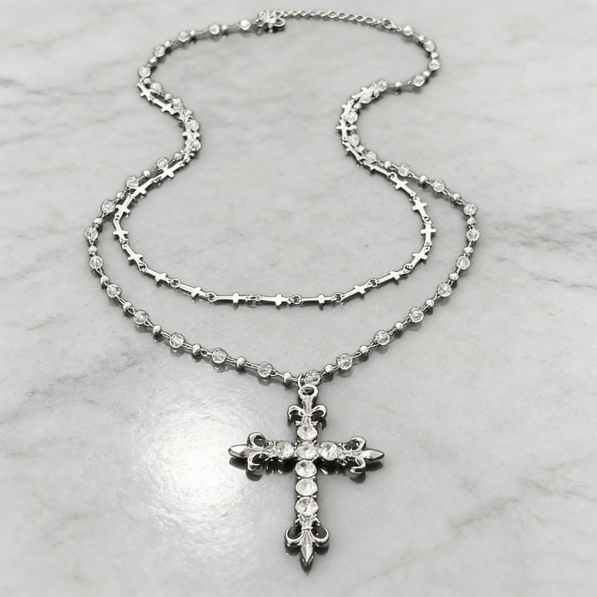 Gothic Punk Y2K Metal Cross Pe - đánh giá và giá Women'S Emo Accessories