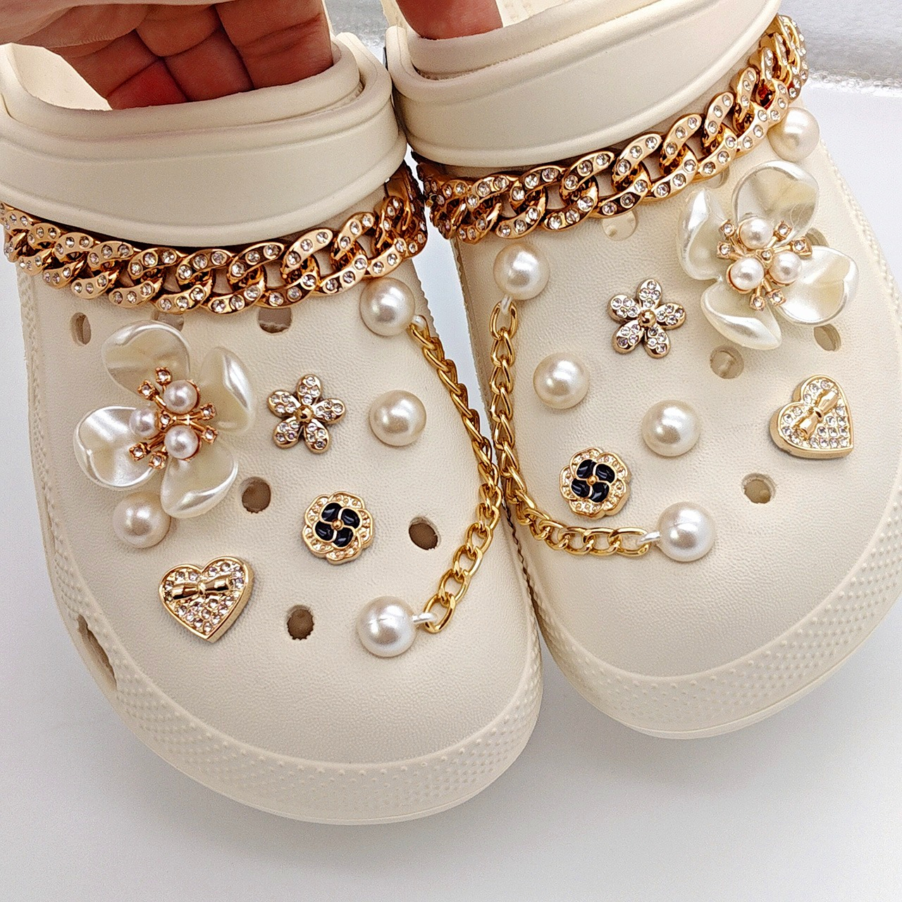 Floral Pearl Shoe Charms for C - đánh giá và giá Women'S Accessories For Crocs