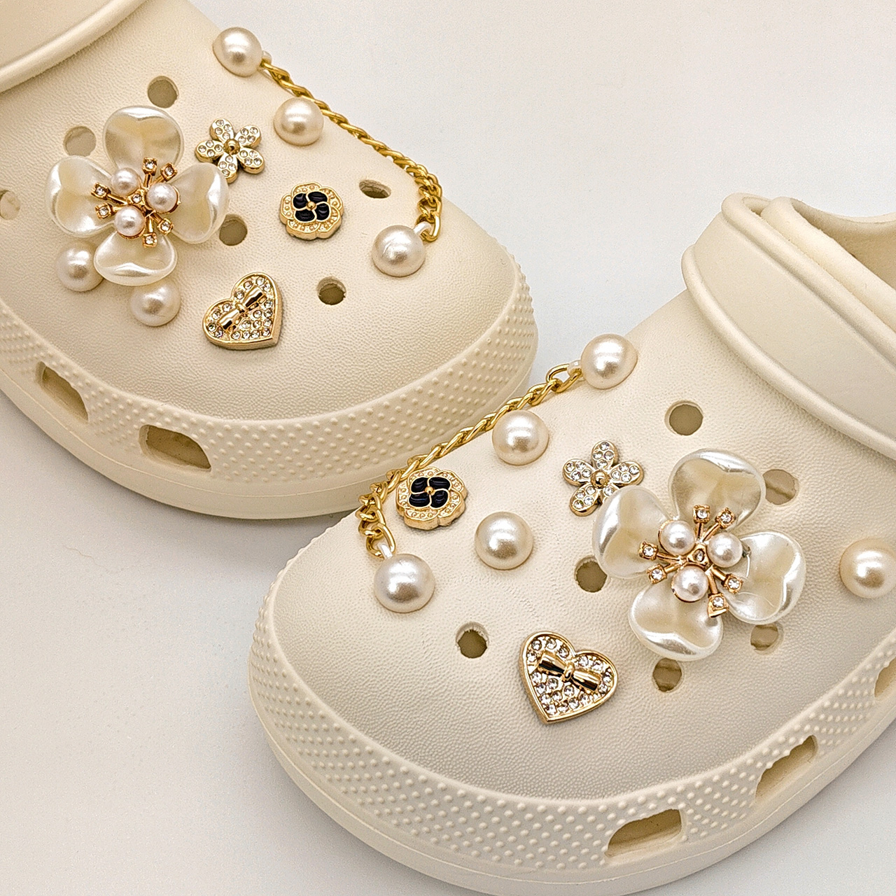 Floral Pearl Shoe Charms for C - đánh giá và giá Women'S Accessories For Crocs