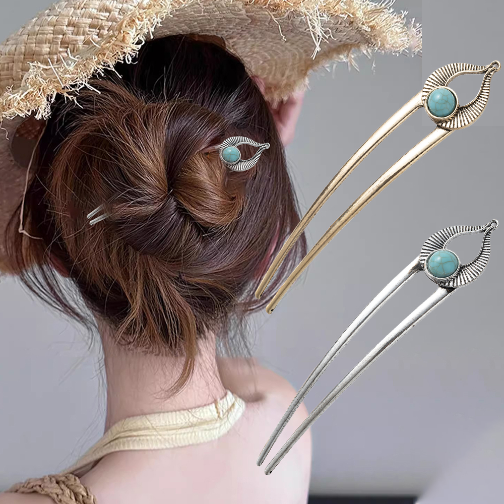 Egypt Turquoise U Shape Hair F - đánh giá và giá Women Accessories Aesthetic