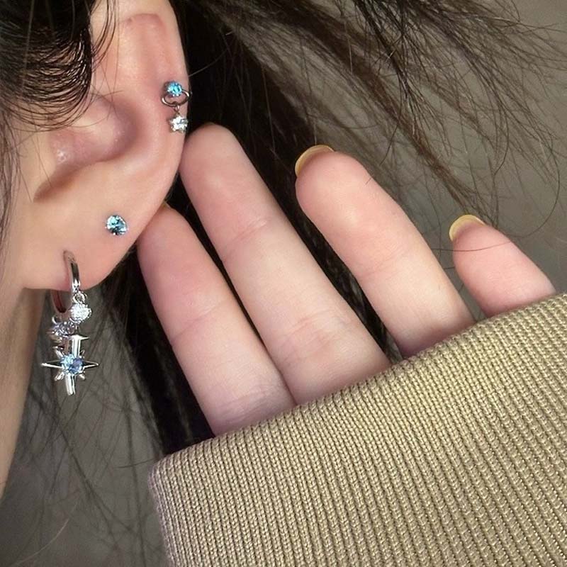 New Y2K Blue Zircon Star Tasse - đánh giá và giá Women'S Accessories Jewelry Sale