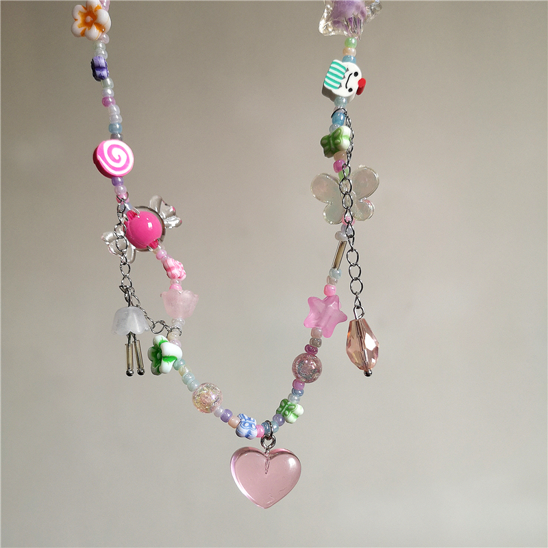 Y2K Pink Acrylic Flower Star T - đánh giá và giá Women'S Emo Accessories
