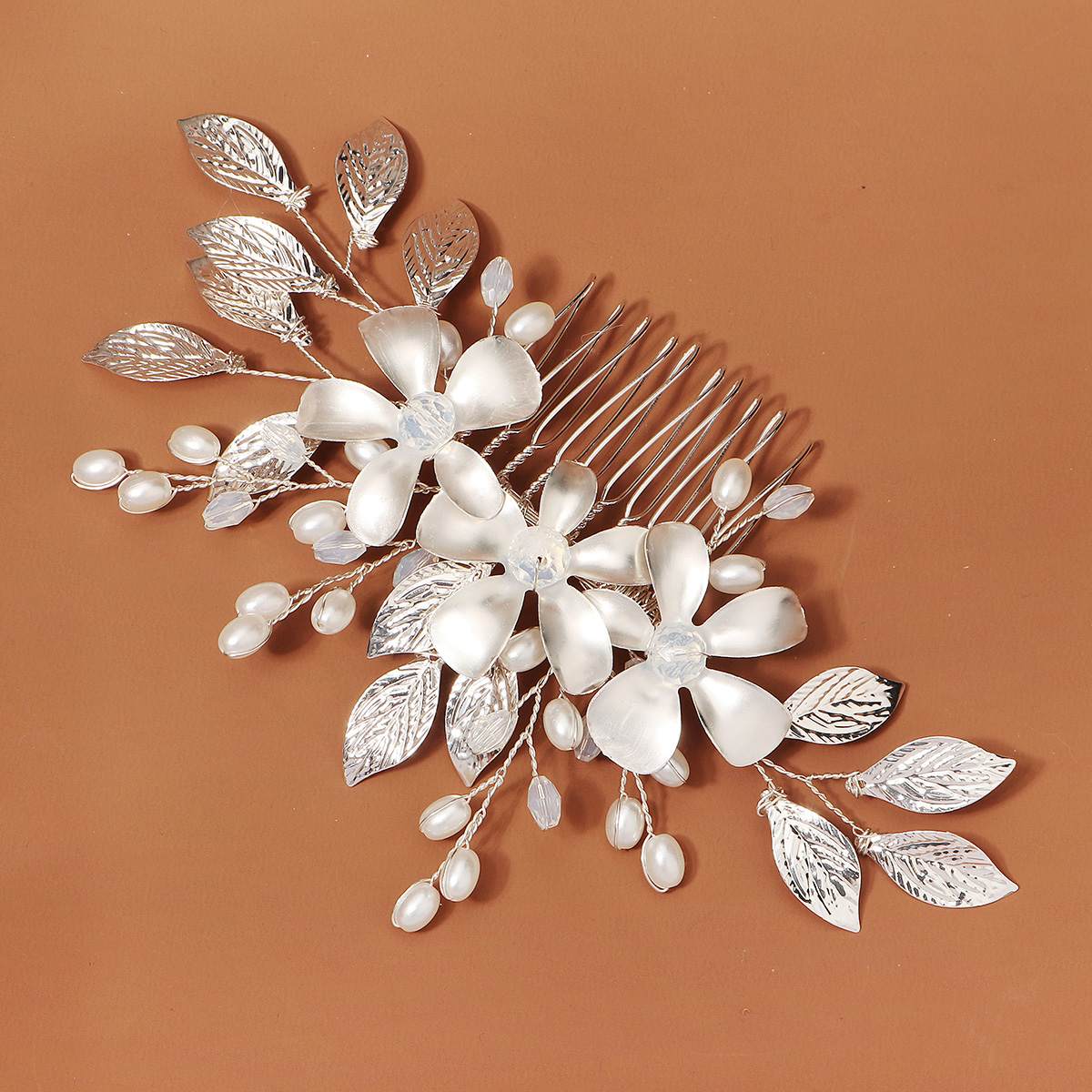 Sliver Luxurious Floral Metal  - đánh giá và giá Women Accessories Aesthetic