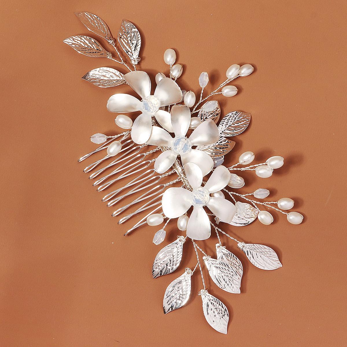 Sliver Luxurious Floral Metal  - đánh giá và giá Women Accessories Aesthetic