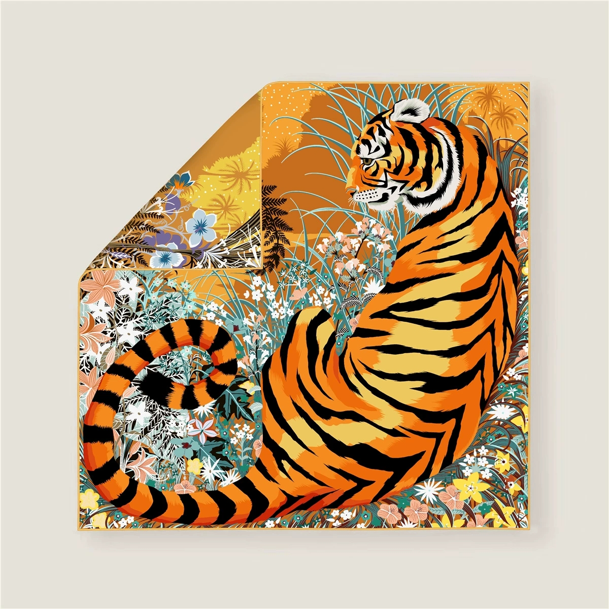 70CM Curled Edge Twill Silk Sq - đánh giá và giá Silk Scarf Square
