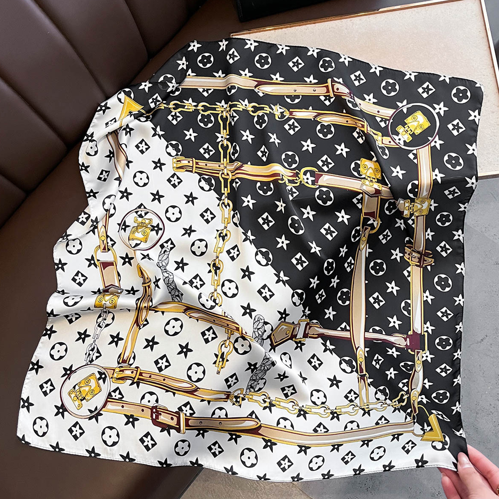 New Hot Sale Fashion 90X90cm P - đánh giá và giá Silk Scarf Square
