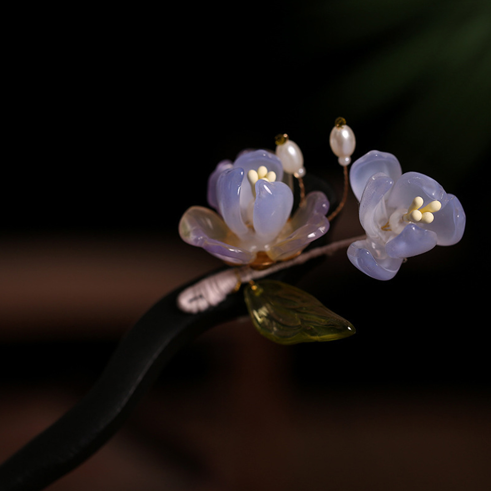 Vintage Wooden Flower Hairpin  - đánh giá và giá Women Accessories Aesthetic