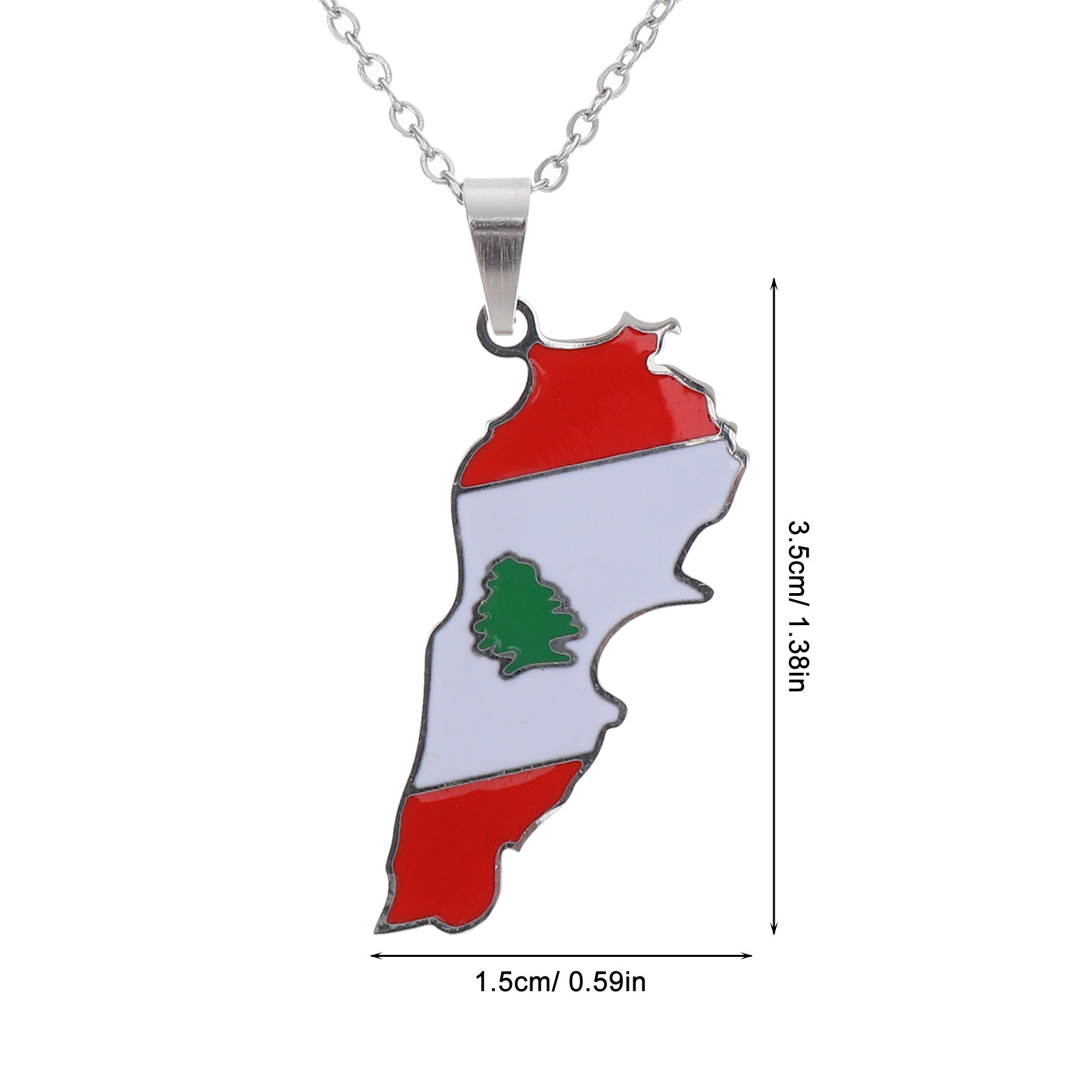 Lebanon Flag Pendant Necklace  - đánh giá và giá Women Accessories Lebanon